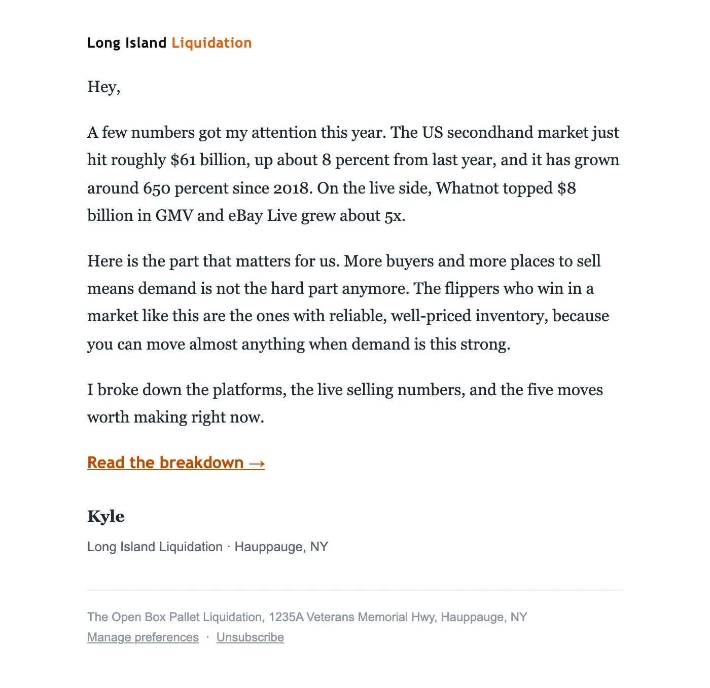 Email design: Thrive in the $61B Secondhand Revolution!